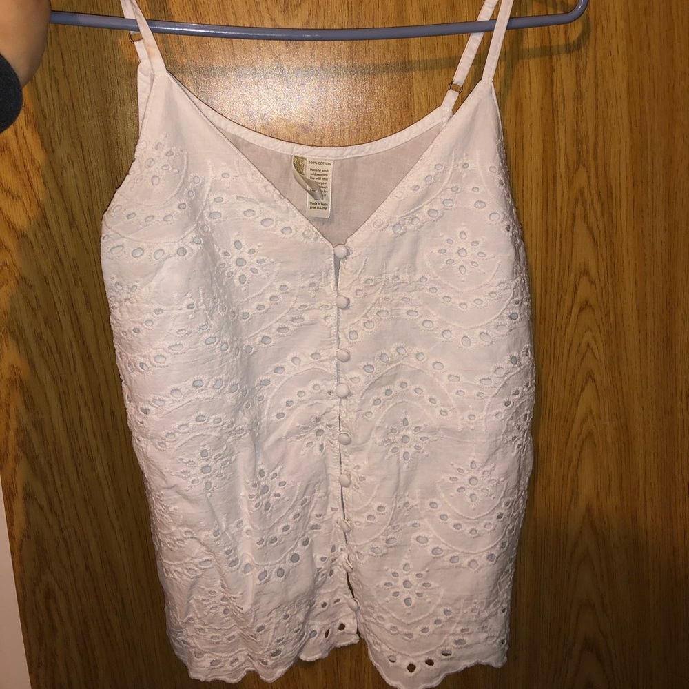 Lacy White Tank